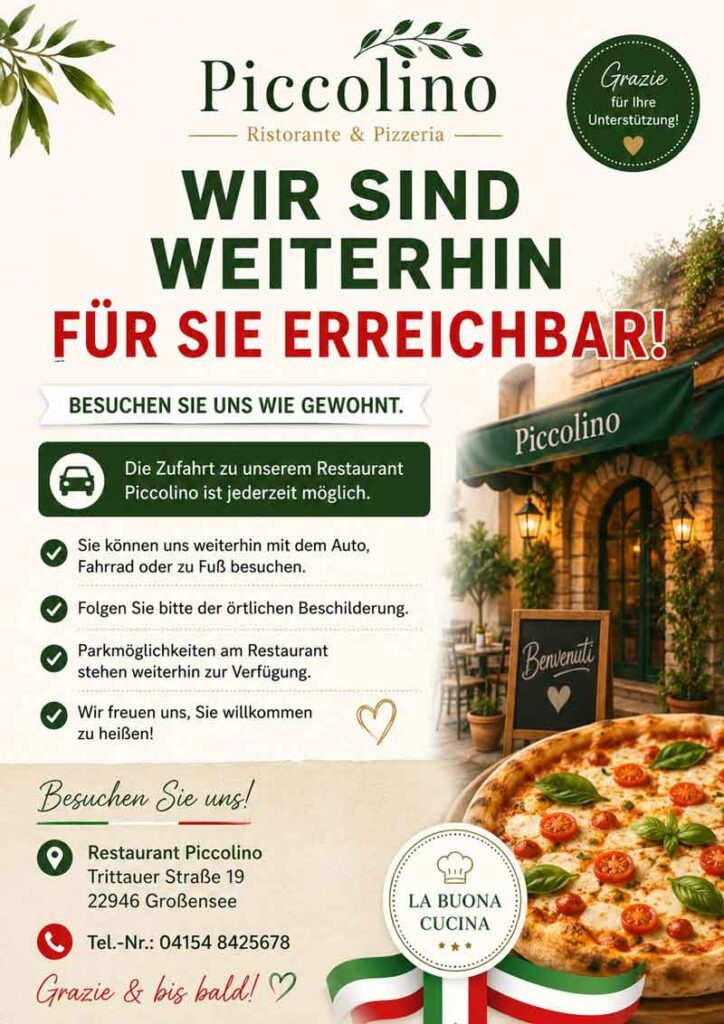 Trotz Baustelle erreichbar